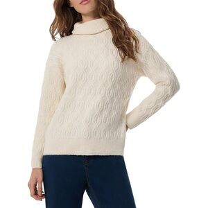 NWT Jones New York | Cableknit Wool/Angora Blend Fishermen Sweater Small